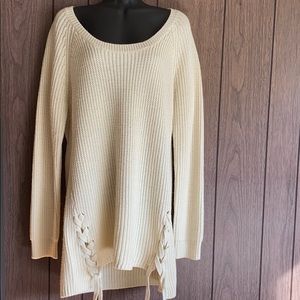 Pink Rose long knitted sweater